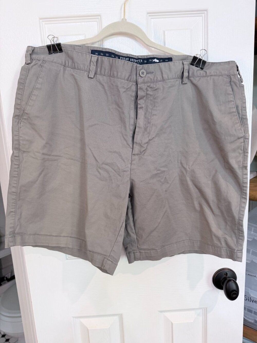 Fish Hippie Chino Shorts-Size 40-Gray